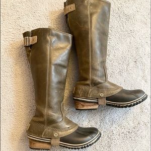 Sorel Slimpack Riding Tall Leather Boots